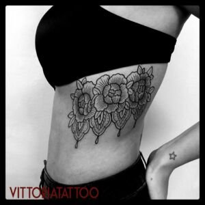 decorative flowers tattoo