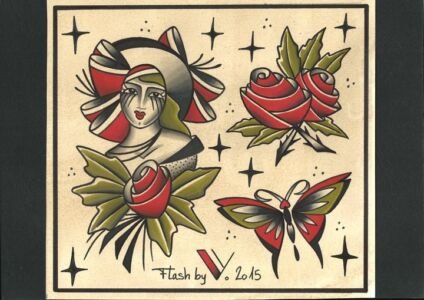 flash tattoo miss rose 2015