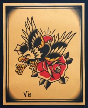 eagle tattoo flash by vittoriatattoo
