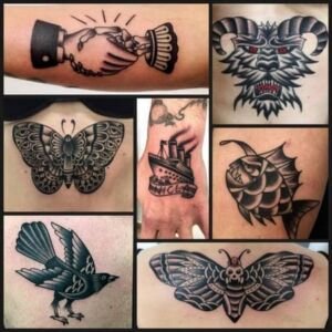 black and white tattoo