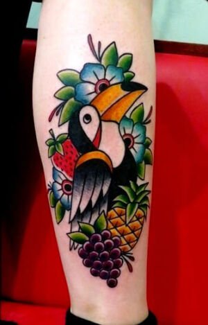 old school toucan tattoo