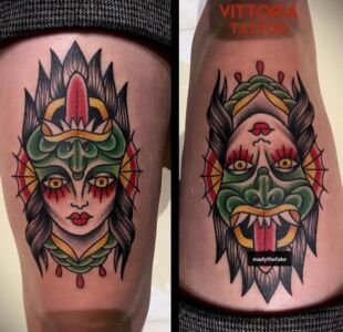 up down tattoo old school-vittoriatattoo